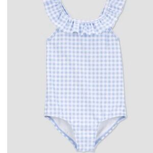 Carters purple gingham one piece swimsuit